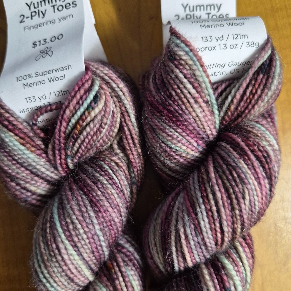 Miss Babs Yummy Two Ply Toes Lot of 2 Spring at Pullen Park 266 Yards Total NWT